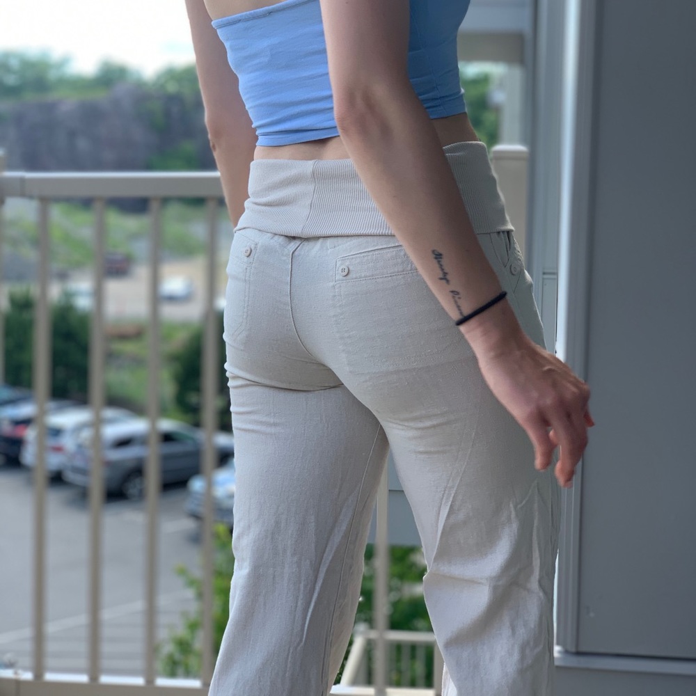 Wide-Leg Canvas Trousers